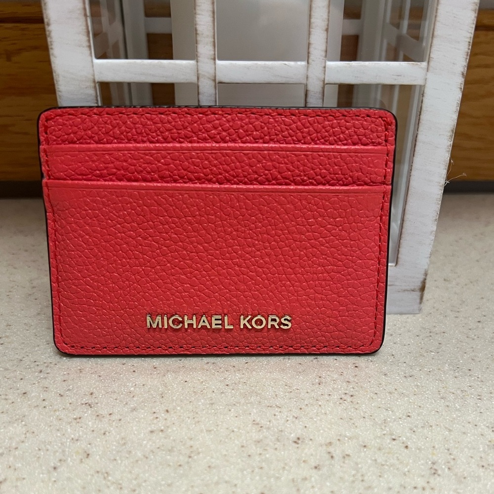 Michael Kors Peach Card Holder